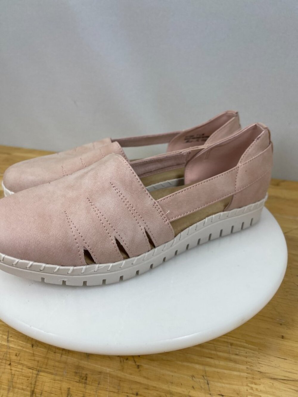 Easy Street Bugsy Loafers Womens 7.5W Blush Slip On Comfort Casual Shoes